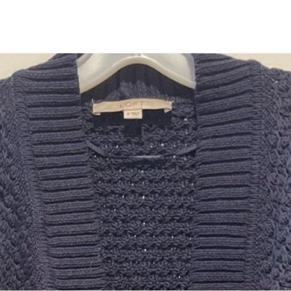 Loft Navy Blue Knit Cardigan Small - Picture 4 of 4